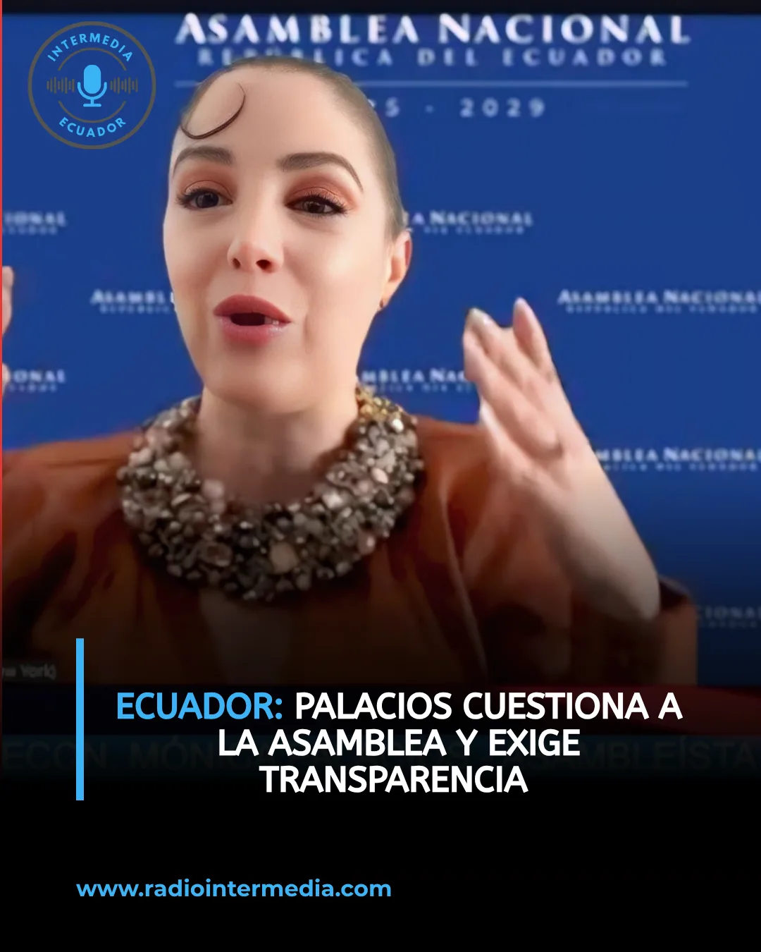Mónica Palacios cuestiona fiscalización de la Asamblea y exige transparencia sobre contratos de USD 240 millones en salud
